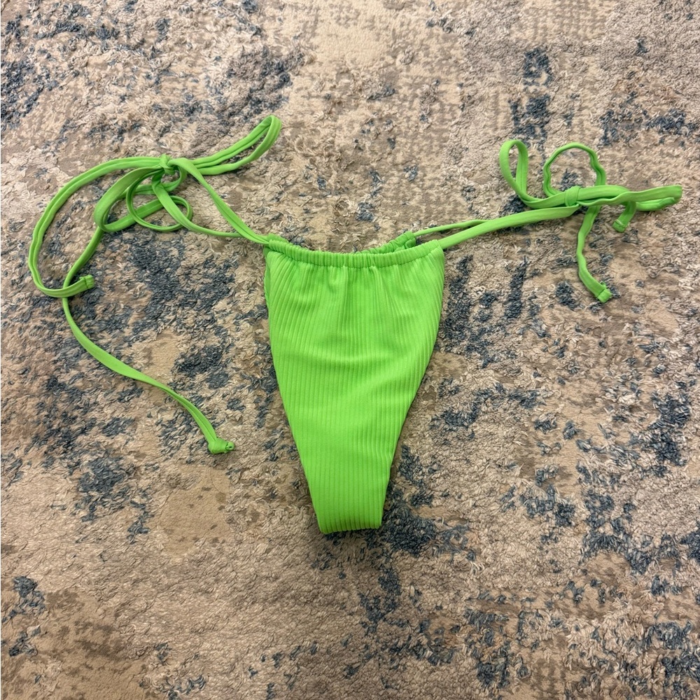 Frankie’s Bikinis Tia Ribbed String Bikini Bottom